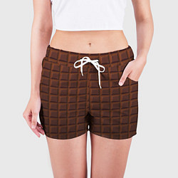 Шорты женские Горький шоколад, цвет: 3D-принт — фото 2