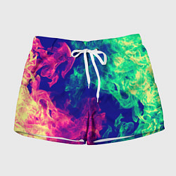 Шорты женские Огненный стиль текстура, цвет: 3D-принт