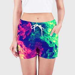 Шорты женские Огненный стиль текстура, цвет: 3D-принт — фото 2