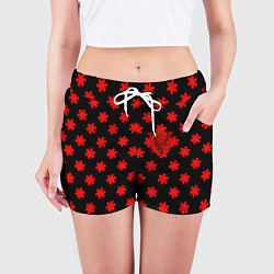 Шорты женские Bullet for my valentine pattern, цвет: 3D-принт — фото 2