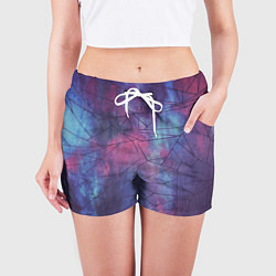 Шорты женские Космическая туманность: паутина, цвет: 3D-принт — фото 2