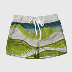 Женские шорты Лаймовые волны