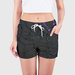 Шорты женские Плита хай-тек текстура, цвет: 3D-принт — фото 2
