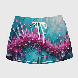 Шорты женские Розовые кристаллы, цвет: 3D-принт