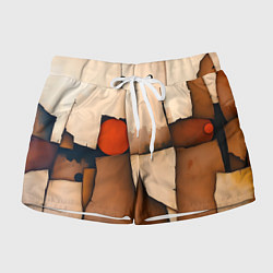 Женские шорты Фрагментированная композиция