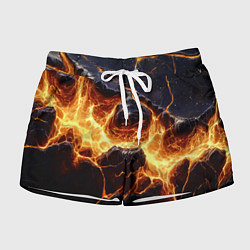 Шорты женские Золотая лава текстура, цвет: 3D-принт