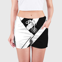 Шорты женские Манчестер Юнайтед геометрия, цвет: 3D-принт — фото 2