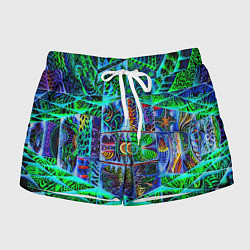 Женские шорты Психоделика узор кислотный