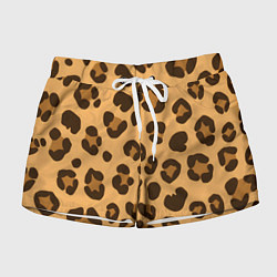 Женские шорты Коричневые пятна леопарда