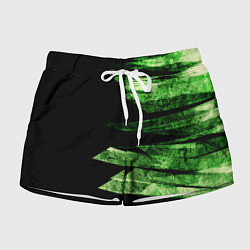 Шорты женские Color green black, цвет: 3D-принт
