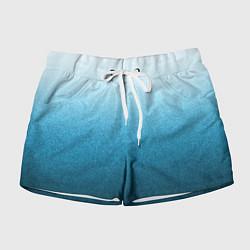 Шорты женские Голубой мягкий градиент текстура крошка, цвет: 3D-принт