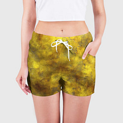 Шорты женские Золотая ржавая текстура, цвет: 3D-принт — фото 2