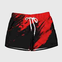 Шорты женские Color red black line, цвет: 3D-принт