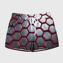 Шорты женские Металлический бронежилет, цвет: 3D-принт