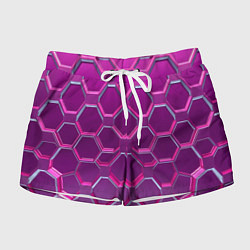 Шорты женские Розовый бронежилет, цвет: 3D-принт