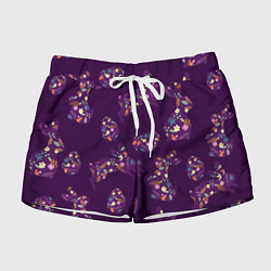 Шорты женские Кролики и яйца, цвет: 3D-принт