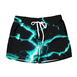 Шорты женские Color light blue black, цвет: 3D-принт