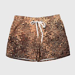 Женские шорты Светлый коричневый абстрактная текстура
