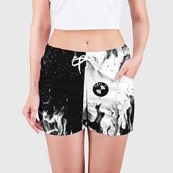 Шорты женские BMW black fire, цвет: 3D-принт — фото 2