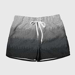 Женские шорты Градиент полосами тёмно-серый графитовый