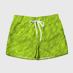 Шорты женские Салатовый текстурированный, цвет: 3D-принт