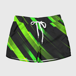 Женские шорты Color black green