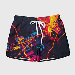 Шорты женские Техническая абстракция, цвет: 3D-принт