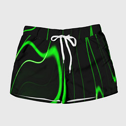 Шорты женские Color green light green black, цвет: 3D-принт