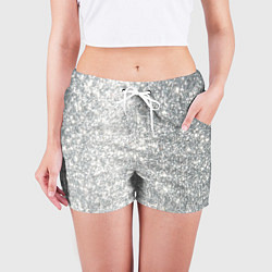 Шорты женские Серебро, цвет: 3D-принт — фото 2