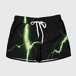 Шорты женские Lightning yellow текстура, цвет: 3D-принт
