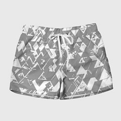 Женские шорты Светлый серый геометричный паттерн