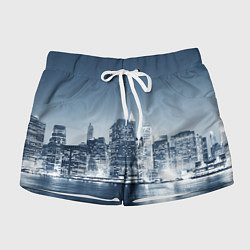 Шорты женские New York город, цвет: 3D-принт
