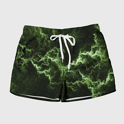 Шорты женские Lightning green glow, цвет: 3D-принт