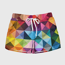 Женские шорты Цветные квадраты