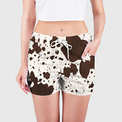 Шорты женские Коровий принт, цвет: 3D-принт — фото 2