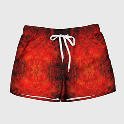 Женские шорты Красно-черная кожа дракона