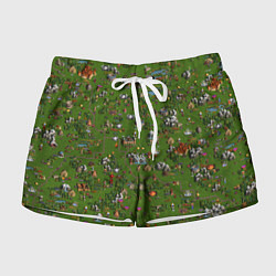 Шорты женские Земли Сопряжения - Герои 3, цвет: 3D-принт