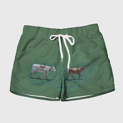 Женские шорты Бык с телёнком