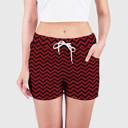 Шорты женские Твин Пикс - текстура, цвет: 3D-принт — фото 2
