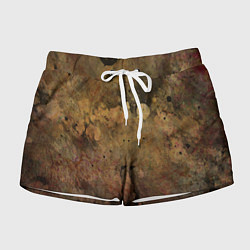 Шорты женские Абстракция - dark pink paint spill, цвет: 3D-принт