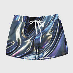 Женские шорты Серебро жидкий металл