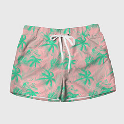 Женские шорты Palm turquoise pink