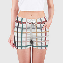 Шорты женские Плетенка пастельная, цвет: 3D-принт — фото 2