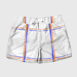 Женские шорты Neon white orange light blue