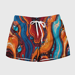 Женские шорты Пламя и синева