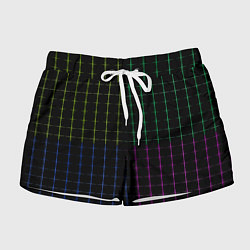 Женские шорты Color black multicolored stripes