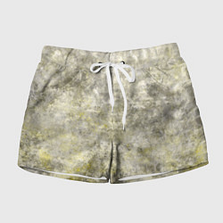 Шорты женские Абстракция - yellow acidic liquid, цвет: 3D-принт