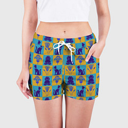 Шорты женские Символы Египта, цвет: 3D-принт — фото 2