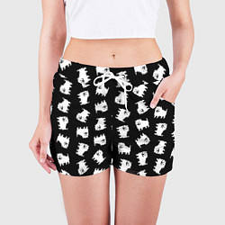Шорты женские Annoying dog pattern - Undertale, цвет: 3D-принт — фото 2