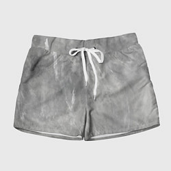 Шорты женские Абстракция - rare white strokes on gray, цвет: 3D-принт